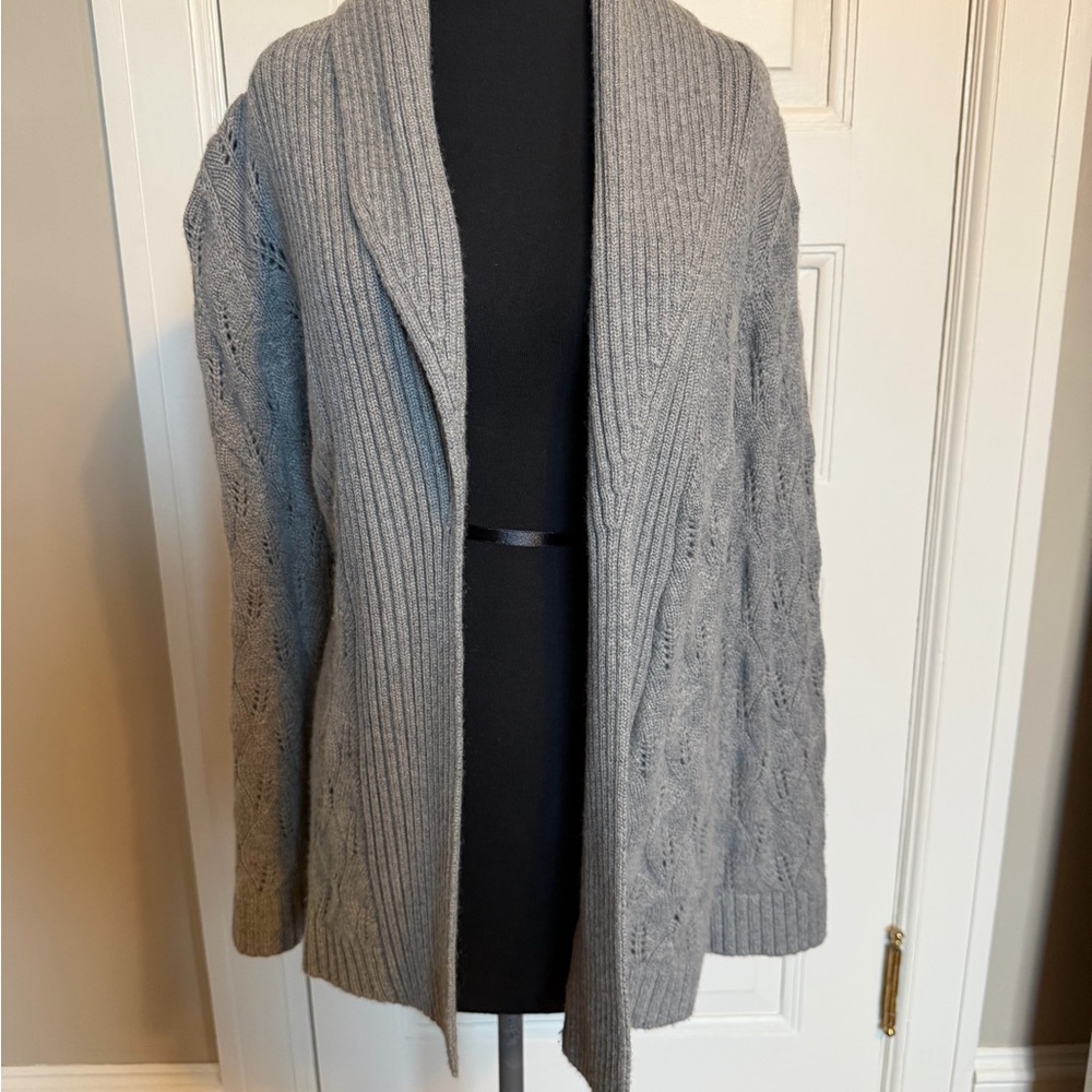 Neiman Marcus Gray Cashmere Women's Cardigan Sz S
